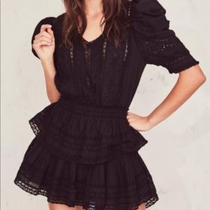 Loveshackfancy Marissa dress in black